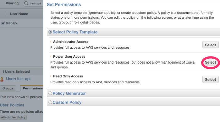 Select Power User Access